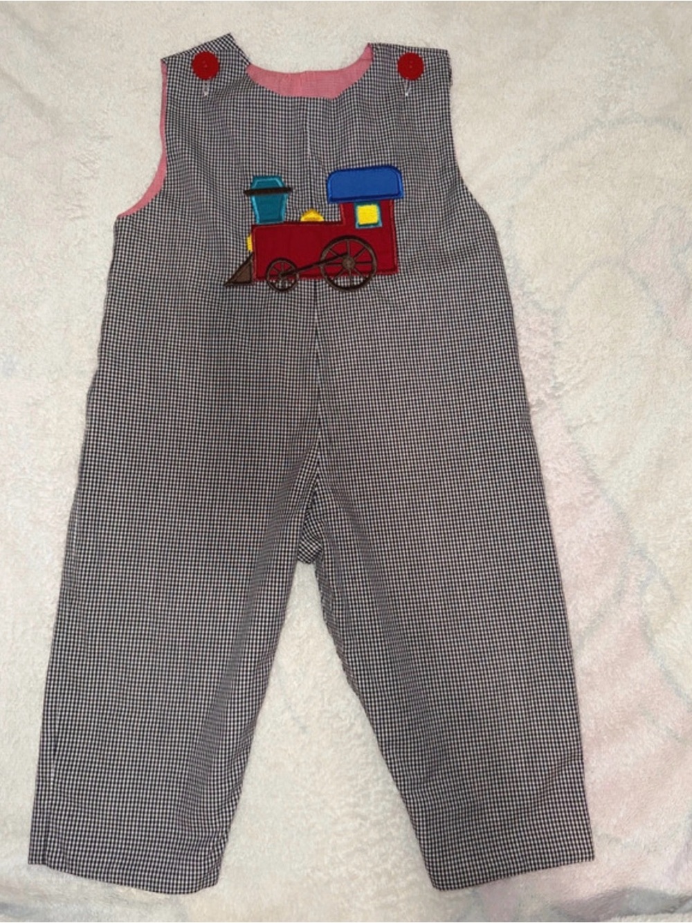 Smock double sided Toddler Train & dog Overalls